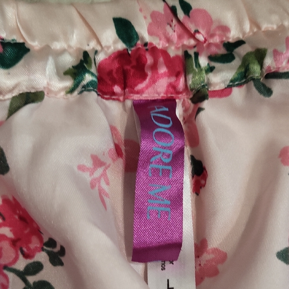 Floral Pink Pajama Pants - Picture 3 of 4
